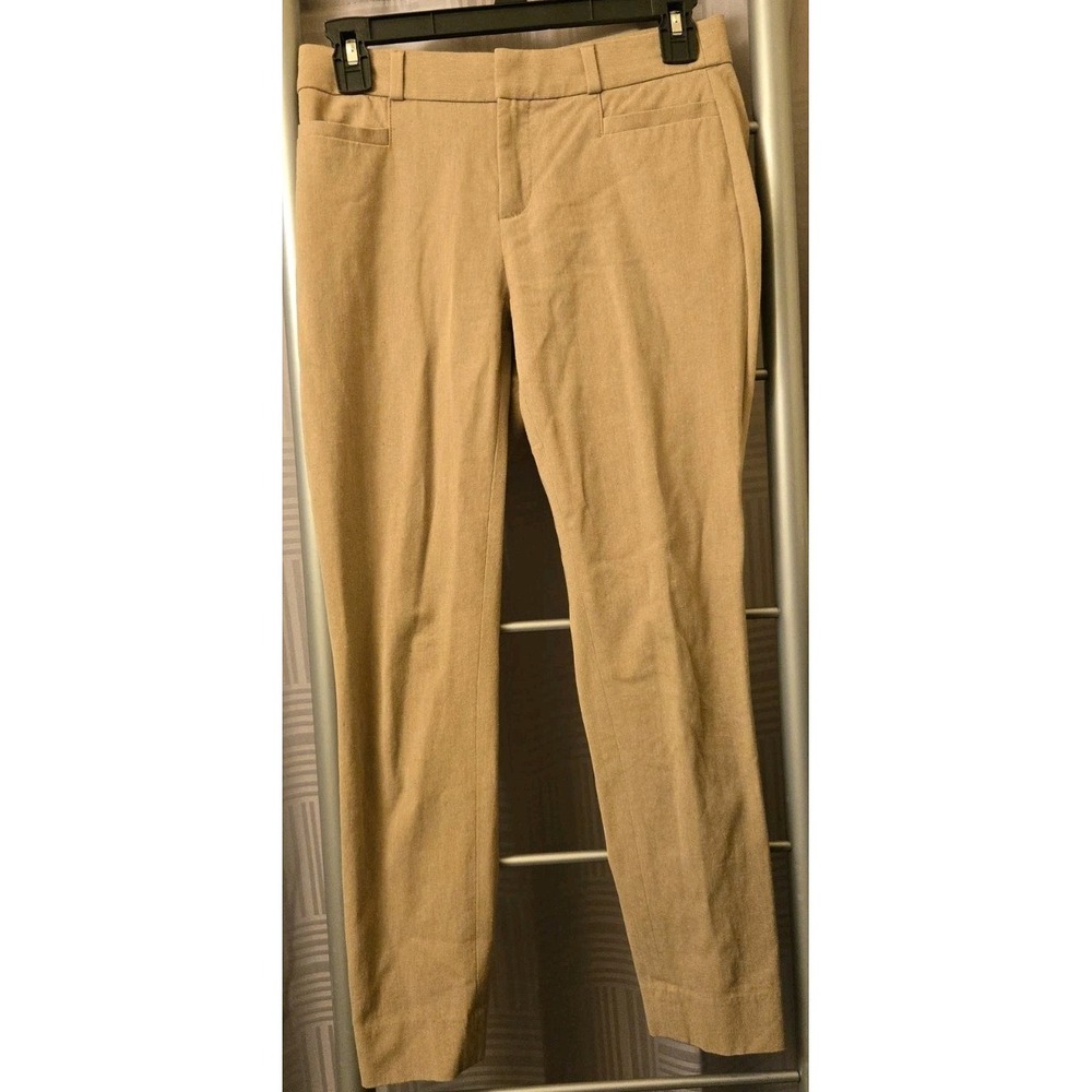 Banana Republic Sloan Fit Tan Pant Trouser Cropped Leg Size 00P‎ 26x25.5